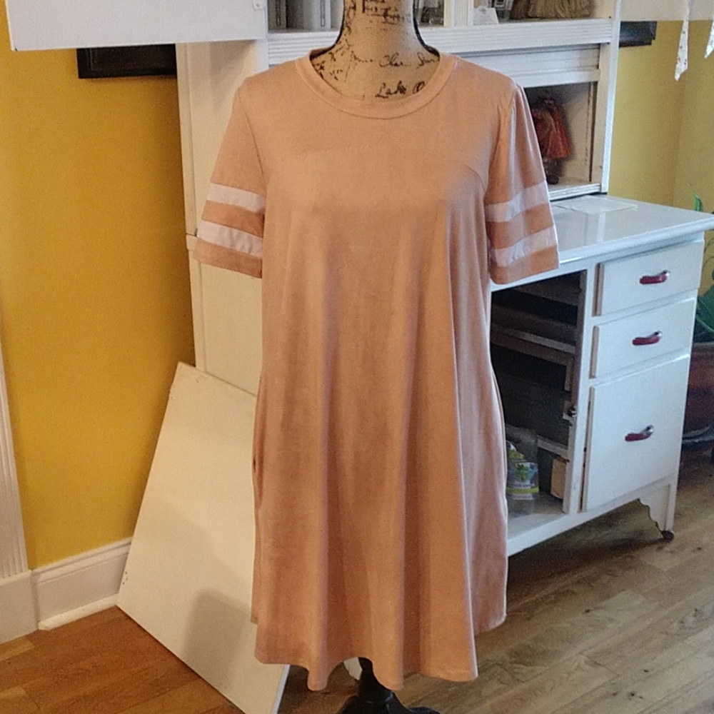 Football Jersey Dress in Mauve/Dusty rose